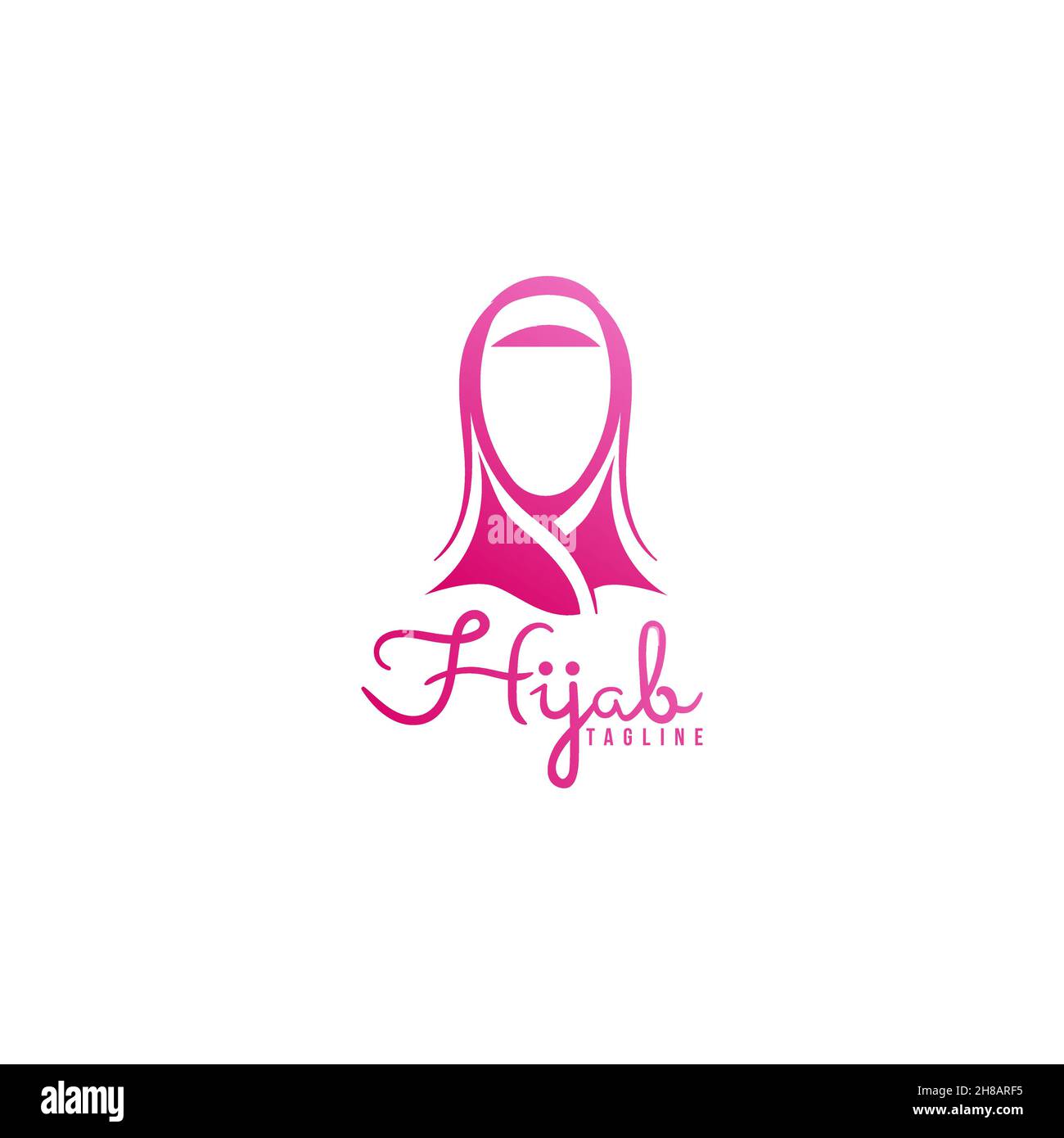 abaya, hijab, veil on pink color logo Ideas. Inspiration logo design.  Template Vector Illustration. Isolated On White Background Stock Vector  Image & Art - Alamy