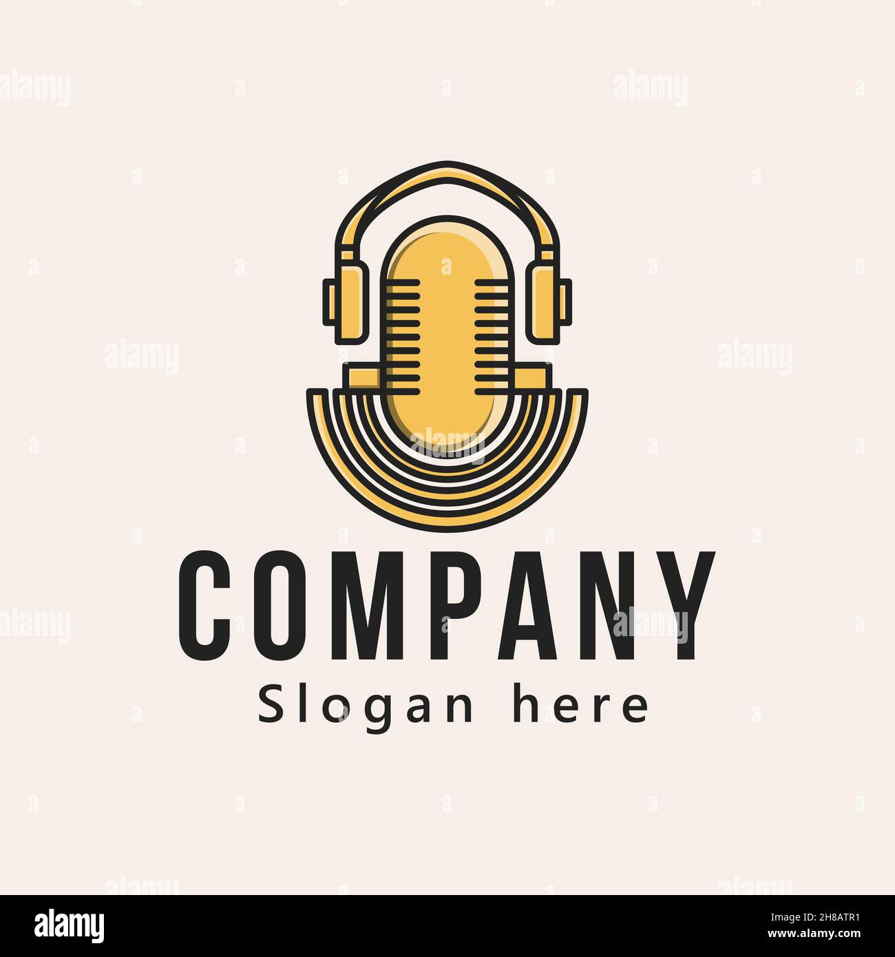 Podcast logo design microphone hi-res stock photography and images - Alamy