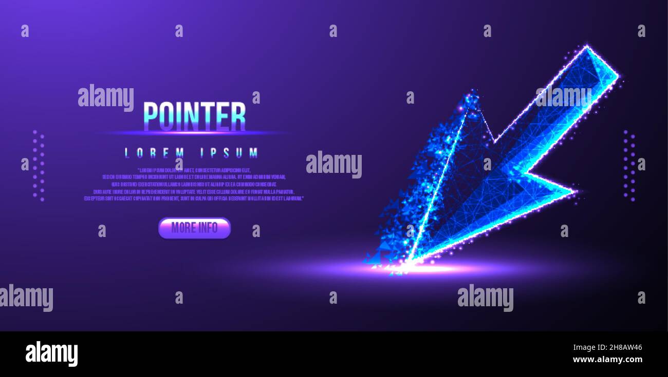 pointer low poly wireframe Stock Vector