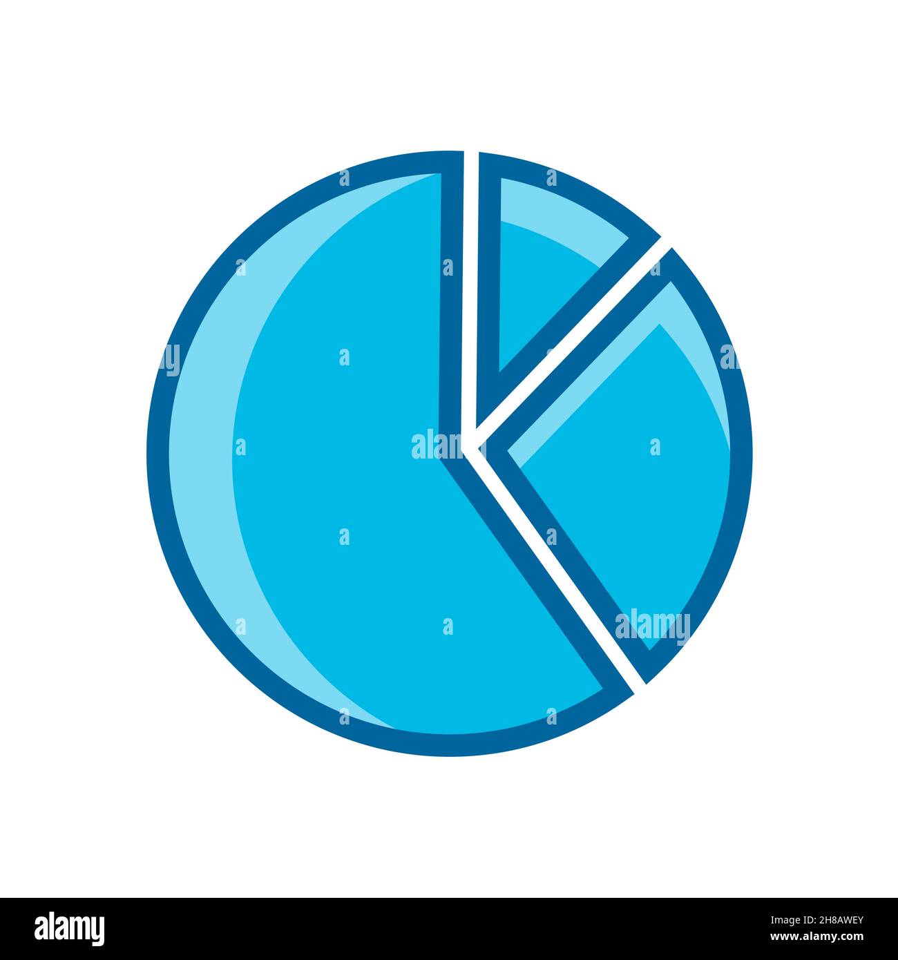 pie chart icon vector illustration isolated on white background Stock ...
