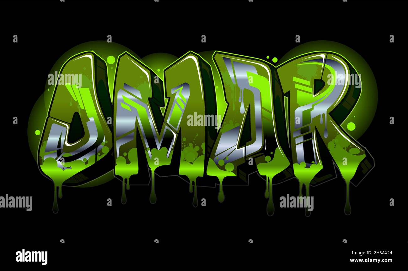 graffiti-styled-name-design-omar-cool-legible-graffiti-art-stock