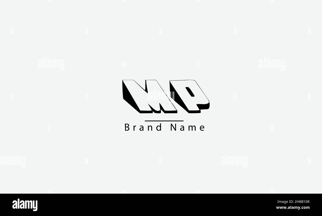 MP PM M P abstract vector logo monogram template Stock Vector Image ...