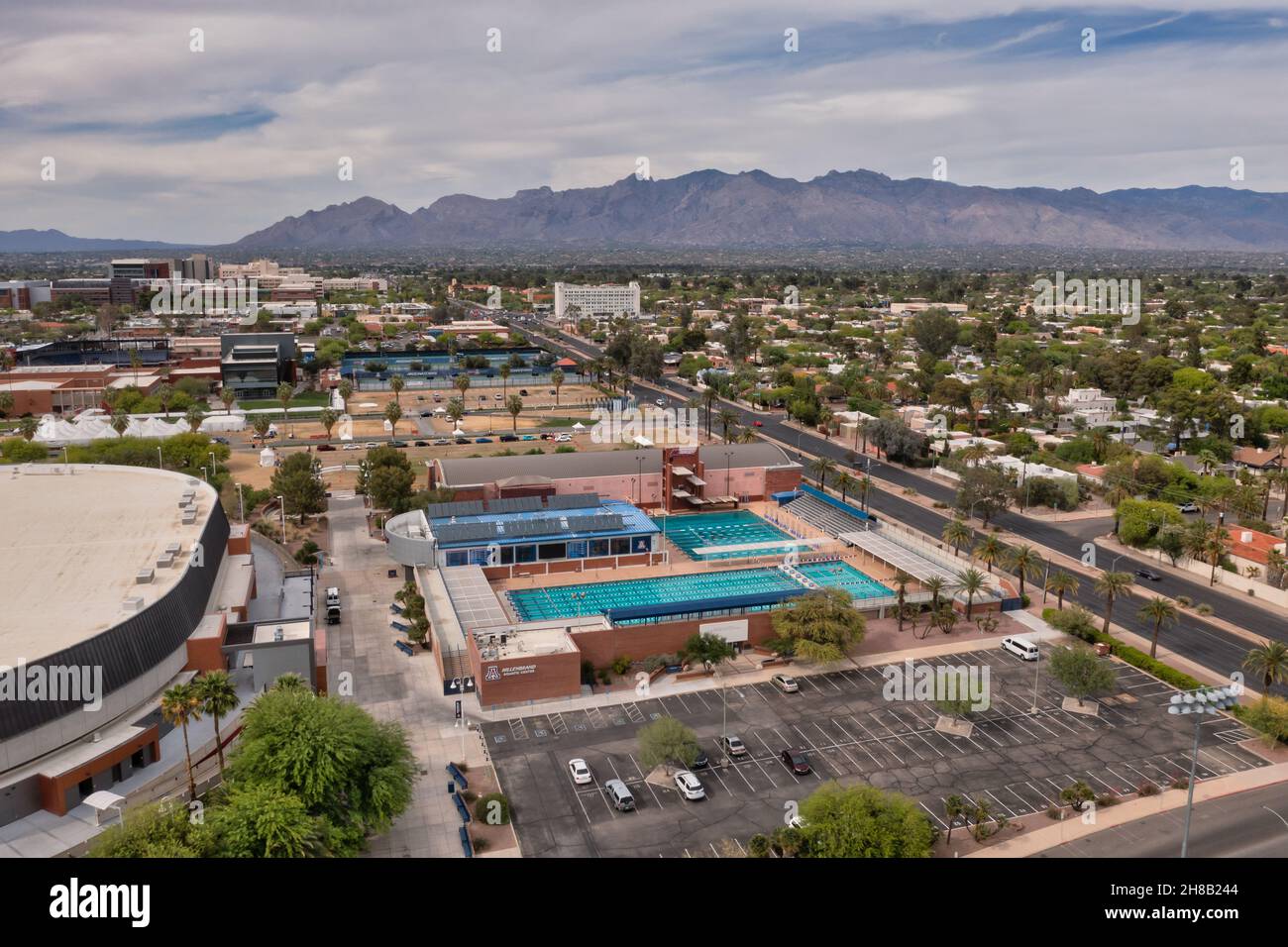 Cole and Jeannie Davis Sports Center, part of Tucson University campus.  Stock Photo