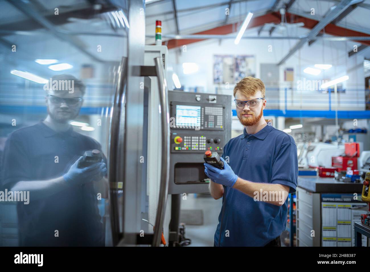 Portrait of young engineer in laboratory Stock Photo