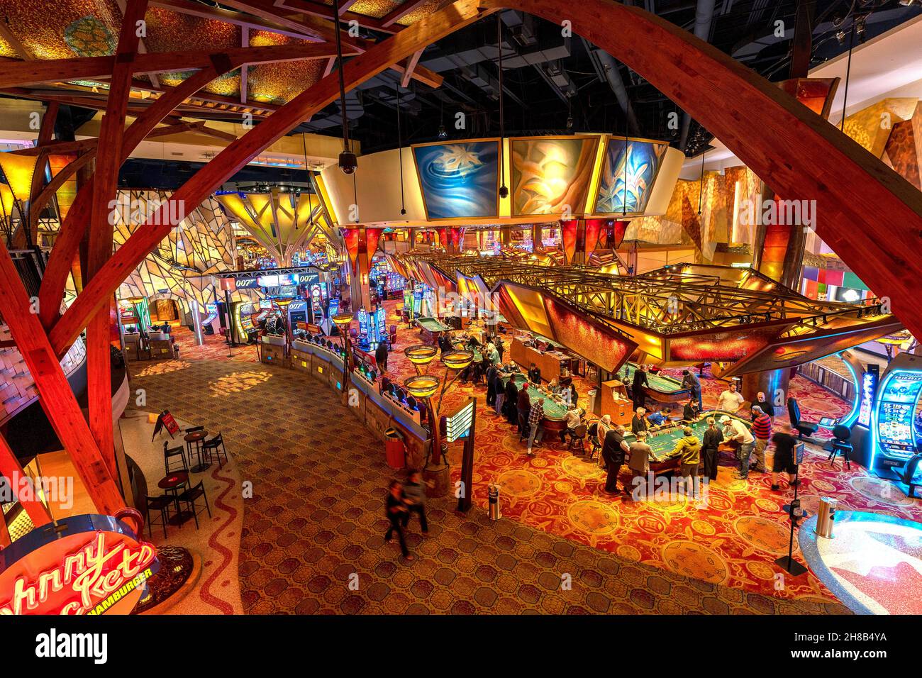 Mohegan Sun Casino Sly Convention Center. Overhead view of people