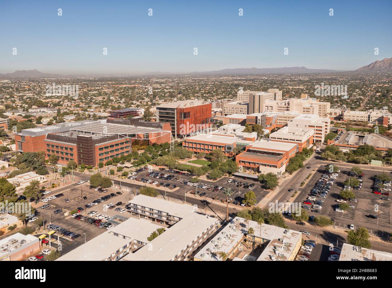 Banner University Medical Center in Tucson, Arizona, aerial Stock Photo Alamy