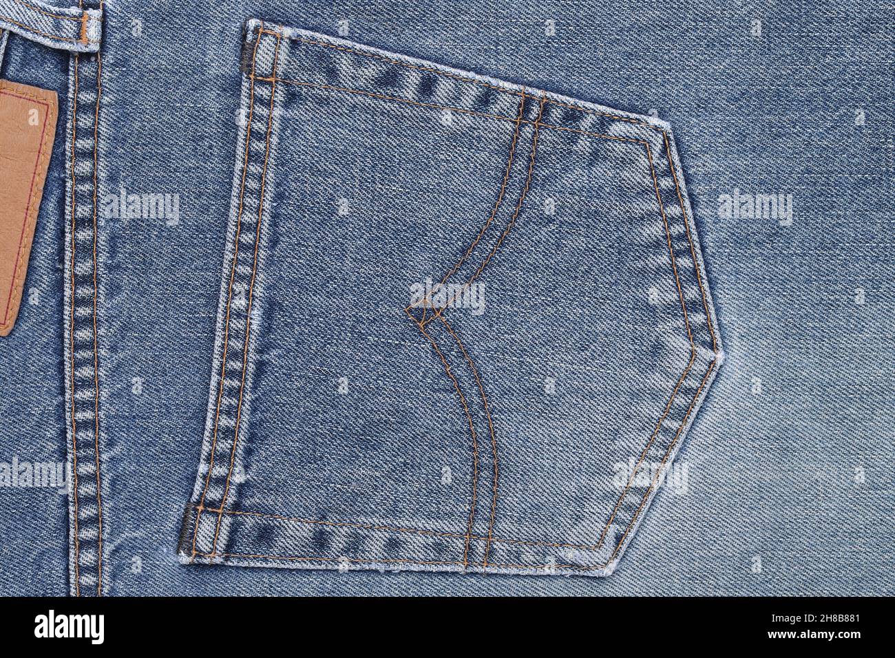 Detailed Texture: Back Pocket With Zipper Of Black Jeans Stock Photo,  Picture and Royalty Free Image. Image 11784240.