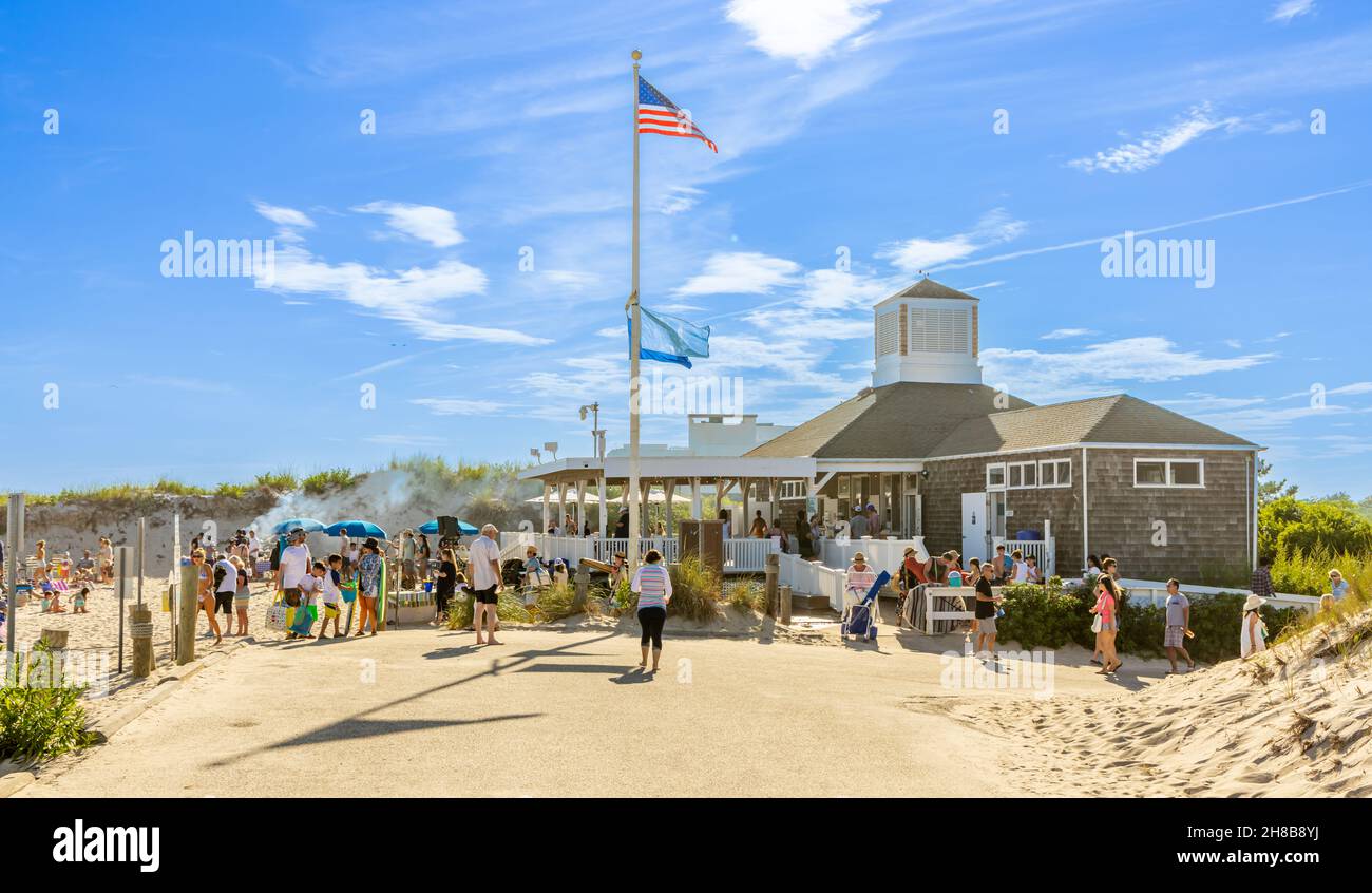 People at Cooper's Beach, Southampton, NY Stock Photo Alamy