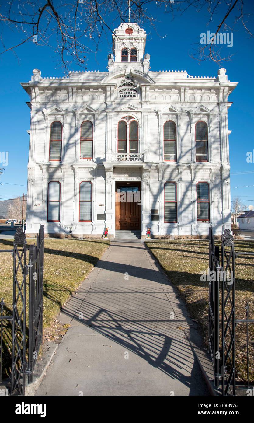 Bridgeport is a small town in Mono County, CA, USA, home to the county's first courthouse and jail, and has a reservoir close by. Stock Photo