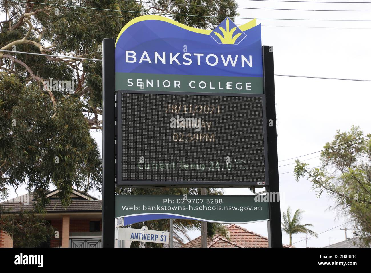 Bankstown Senior College, previously known as Bankstown Boys High School, Antwerp St, Bankstown