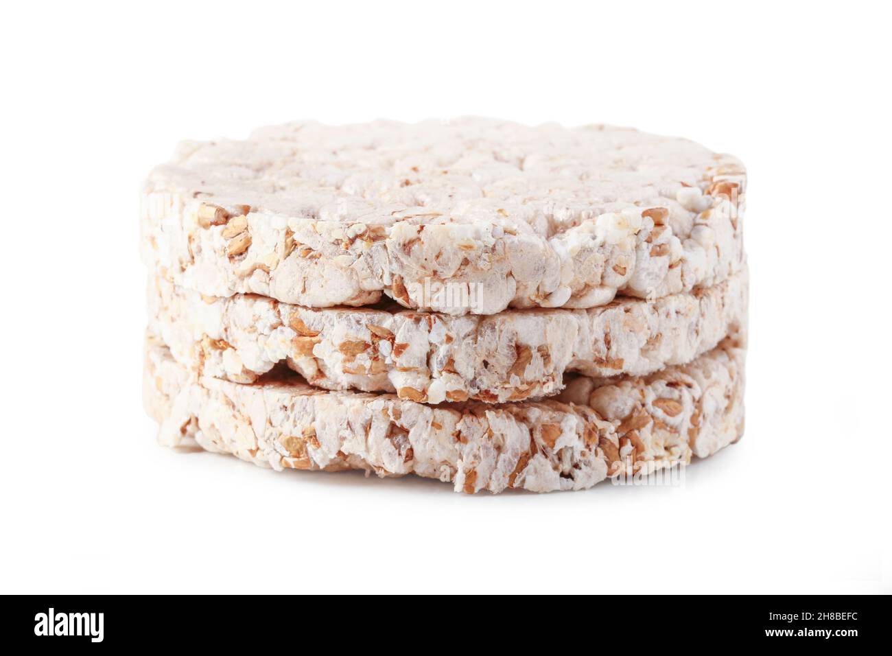 Diet cereal crispbread isolated on white background Stock Photo