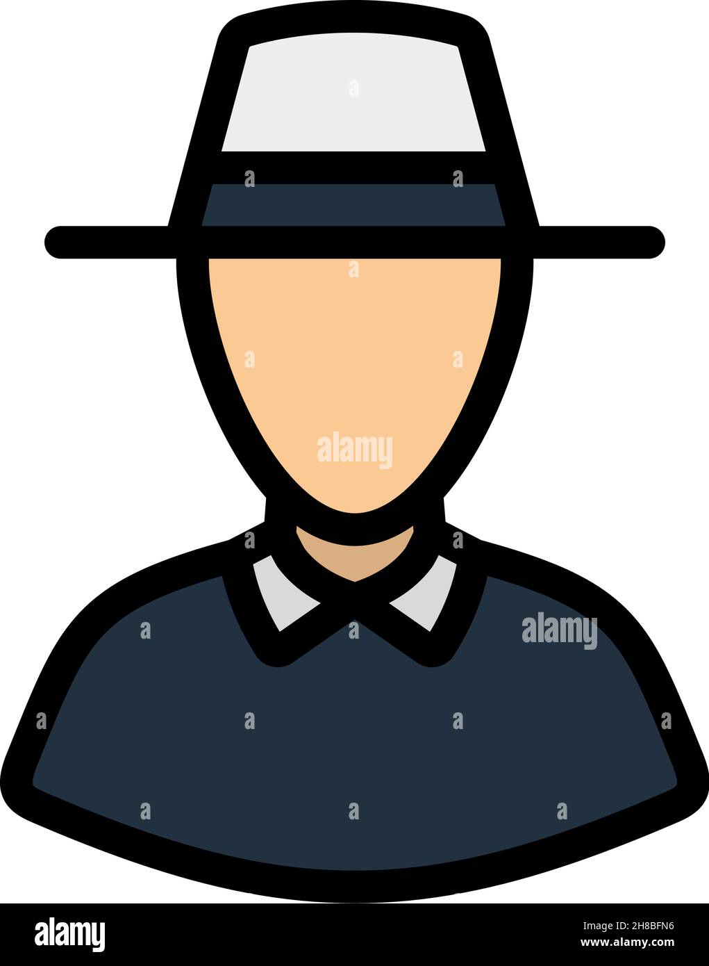 Cricket Umpire Icon. Editable Bold Outline With Color Fill Design. Vector Illustration. Stock Vector
