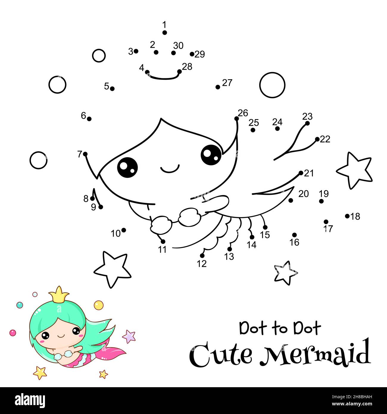 Dot To Dot Puzzle Connect Dots Game Deer Vector Illustration Stock Vector Image Art Alamy