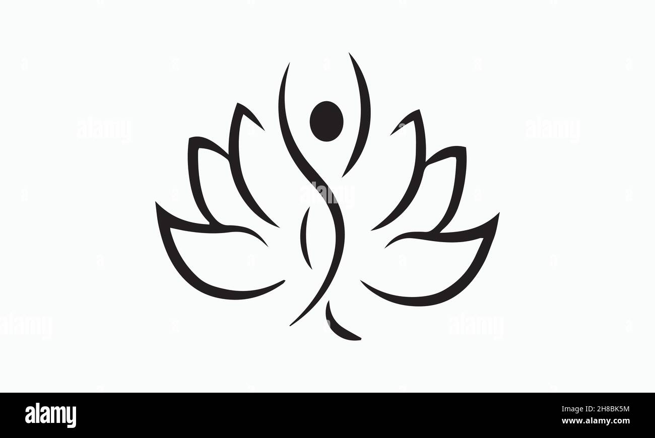 flower shape vector logo design symbol with dot in the center and small