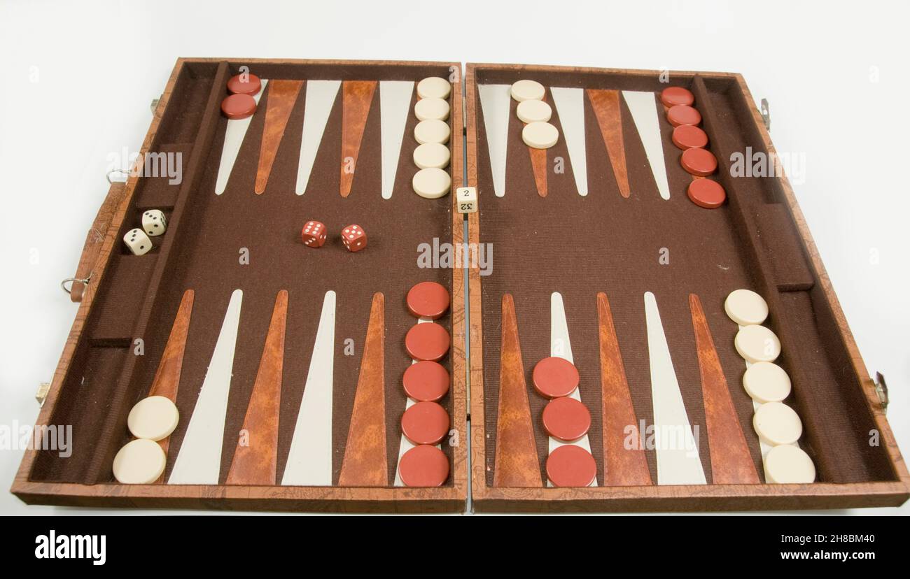 Backgammon board game Stock Photo