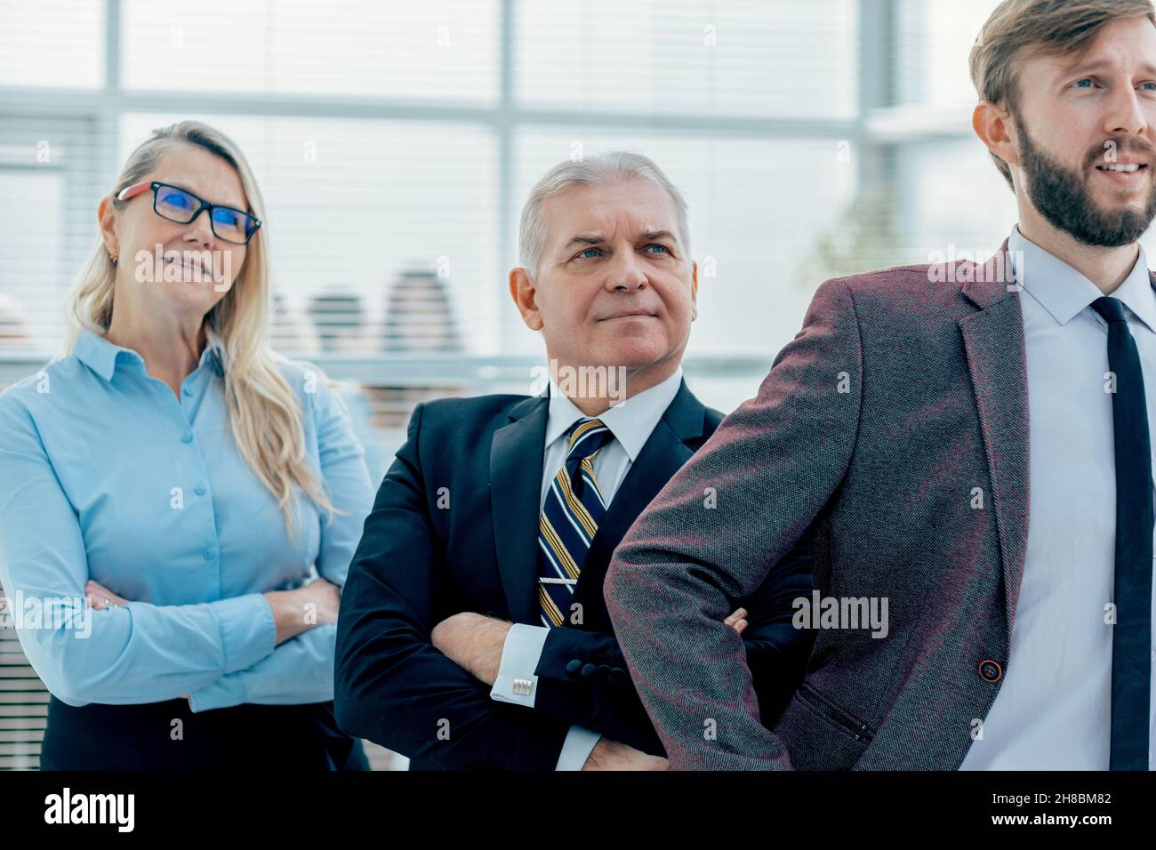 Group successful employees standing hi-res stock photography and images ...