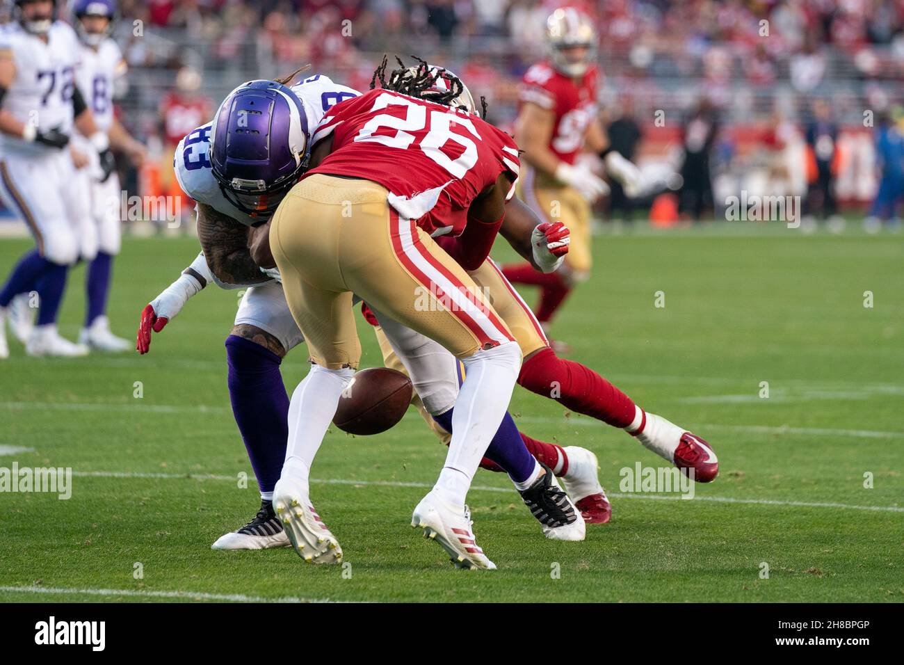 San Francisco 49ers cornerback Josh Norman (26) tackles Los