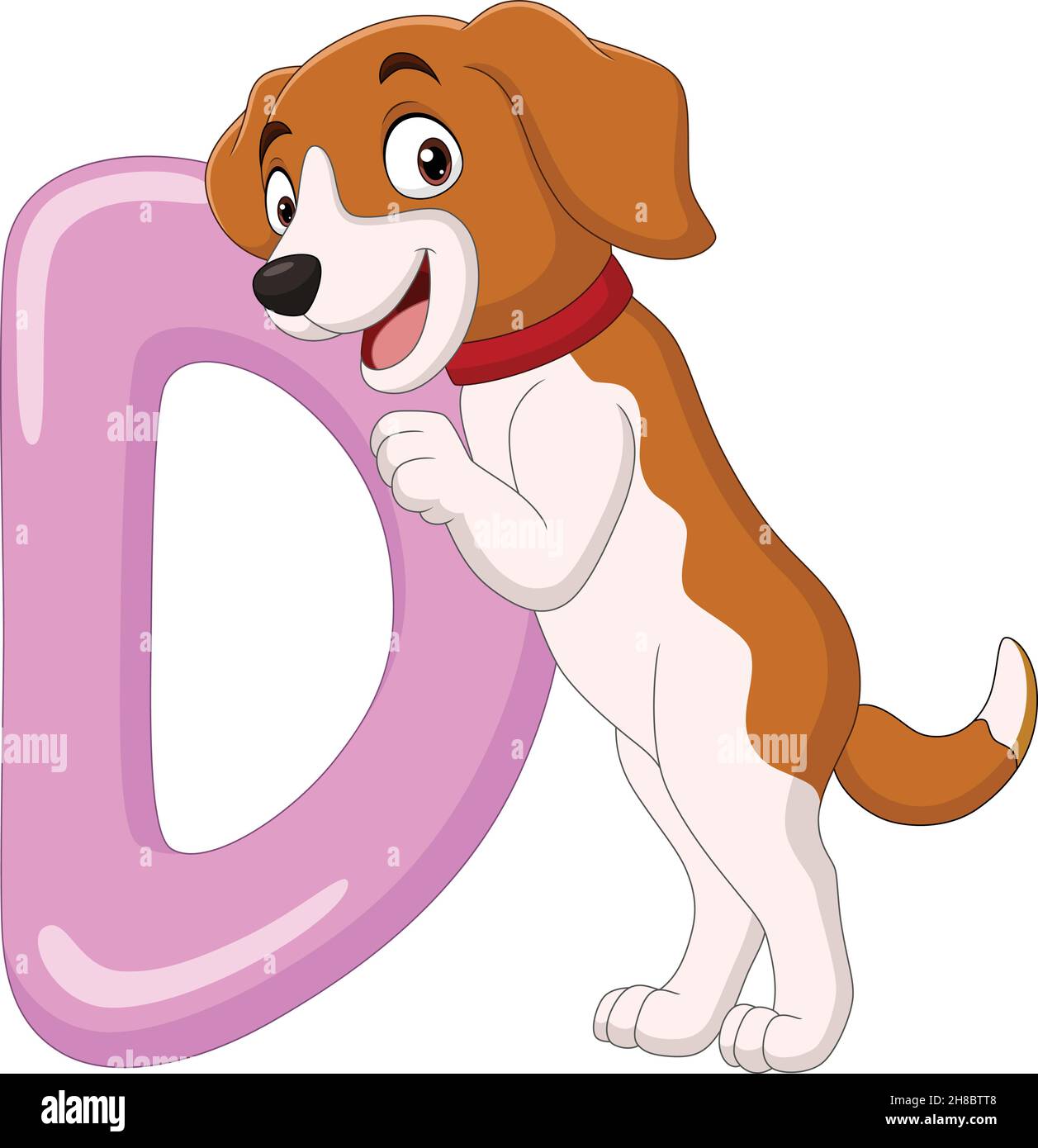 Alphabet letter D for Dog Stock Vector