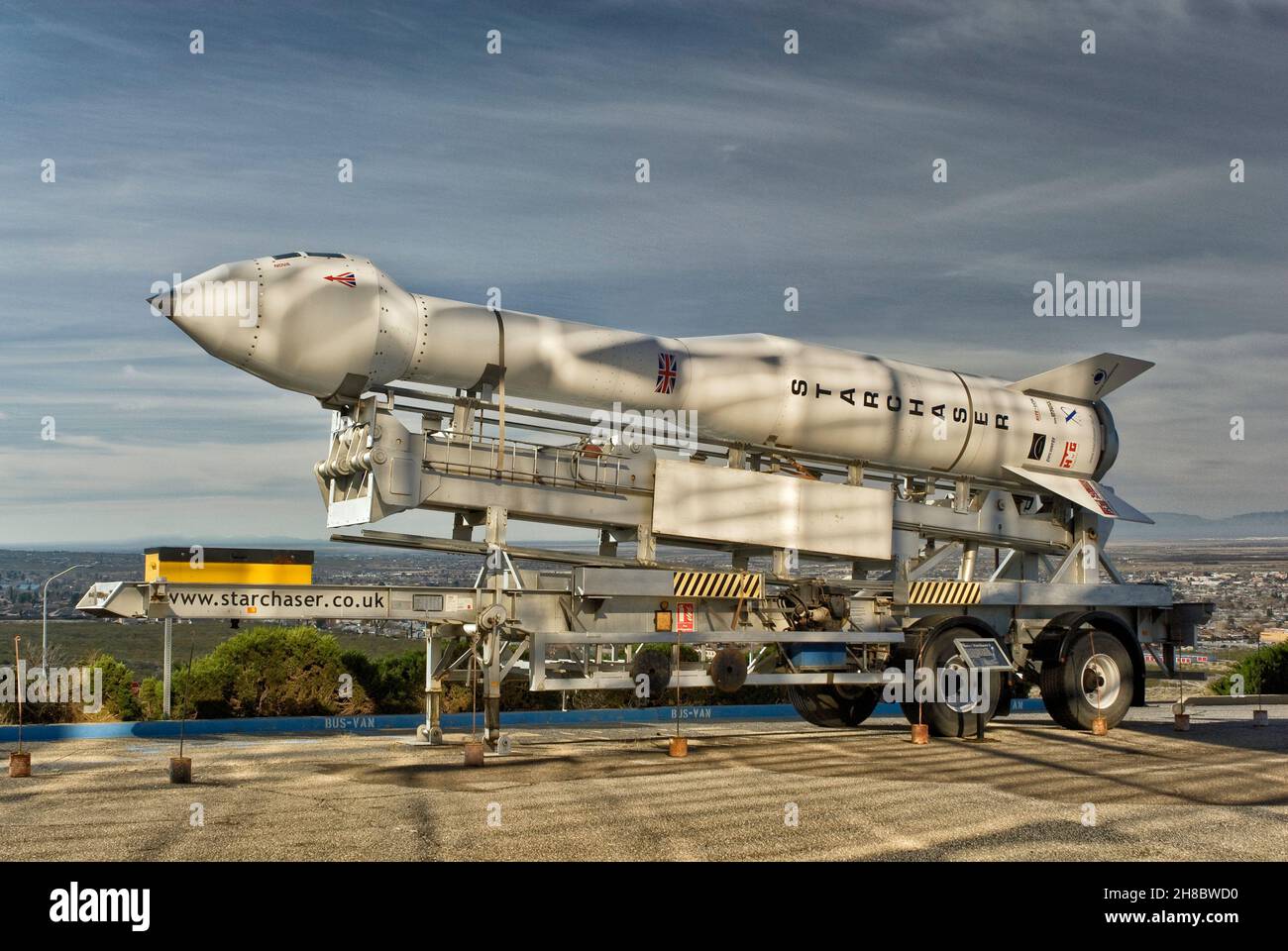 British Nova Starchaser 4 rocket, Museum of Space History in Alamogordo, New Mexico, USA Stock Photo