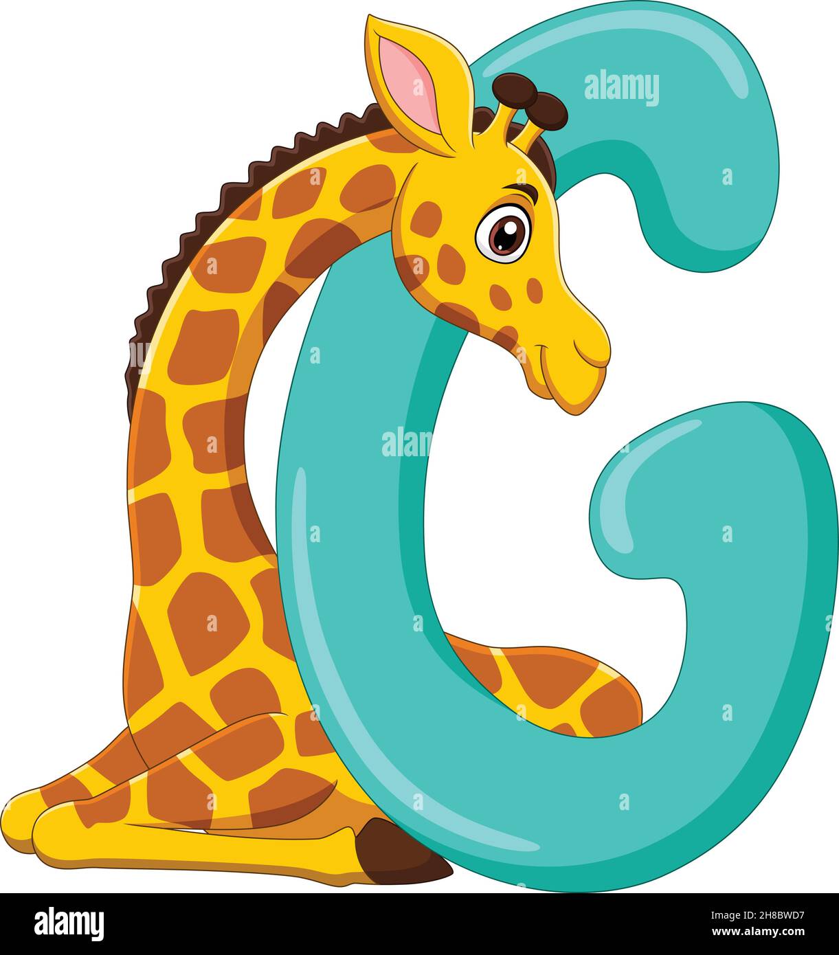 Alphabet letter g for giraffe stock vector image art alamy