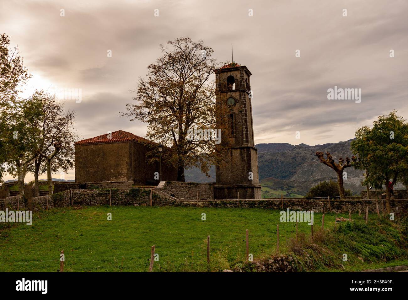 Hermitage of San Antonio in Alevia - Asturias Stock Photo