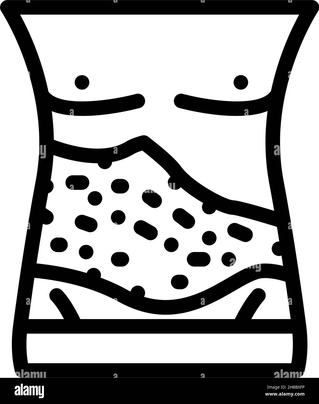 shingles skin disease line icon vector illustration Stock Vector