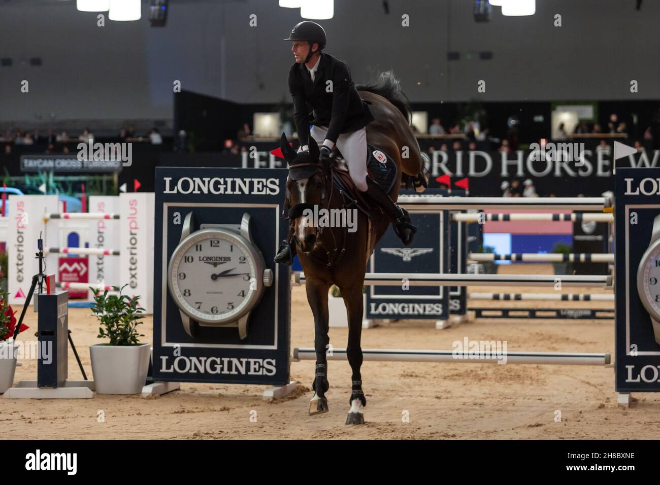 Madrid, Spain. 28th Nov, 2021. Kevin Staut during FEI Dressage World Cup Short Grand Prix Grupo Eulen Trophy at Ifema Madrid Horse Week celebrated in Madrid. Nov 26th 2021 (Photo by Juan Carlos García Mate/Pacific Press) Credit: Pacific Press Media Production Corp./Alamy Live News Stock Photo