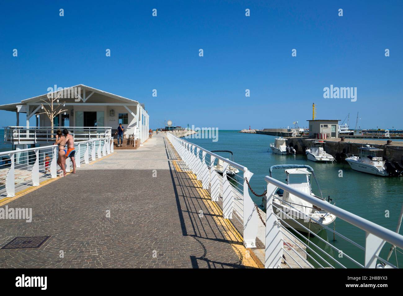 Seascape, Harbor, Pier, Fano, Marche, Italy, Europe Stock Photo - Alamy