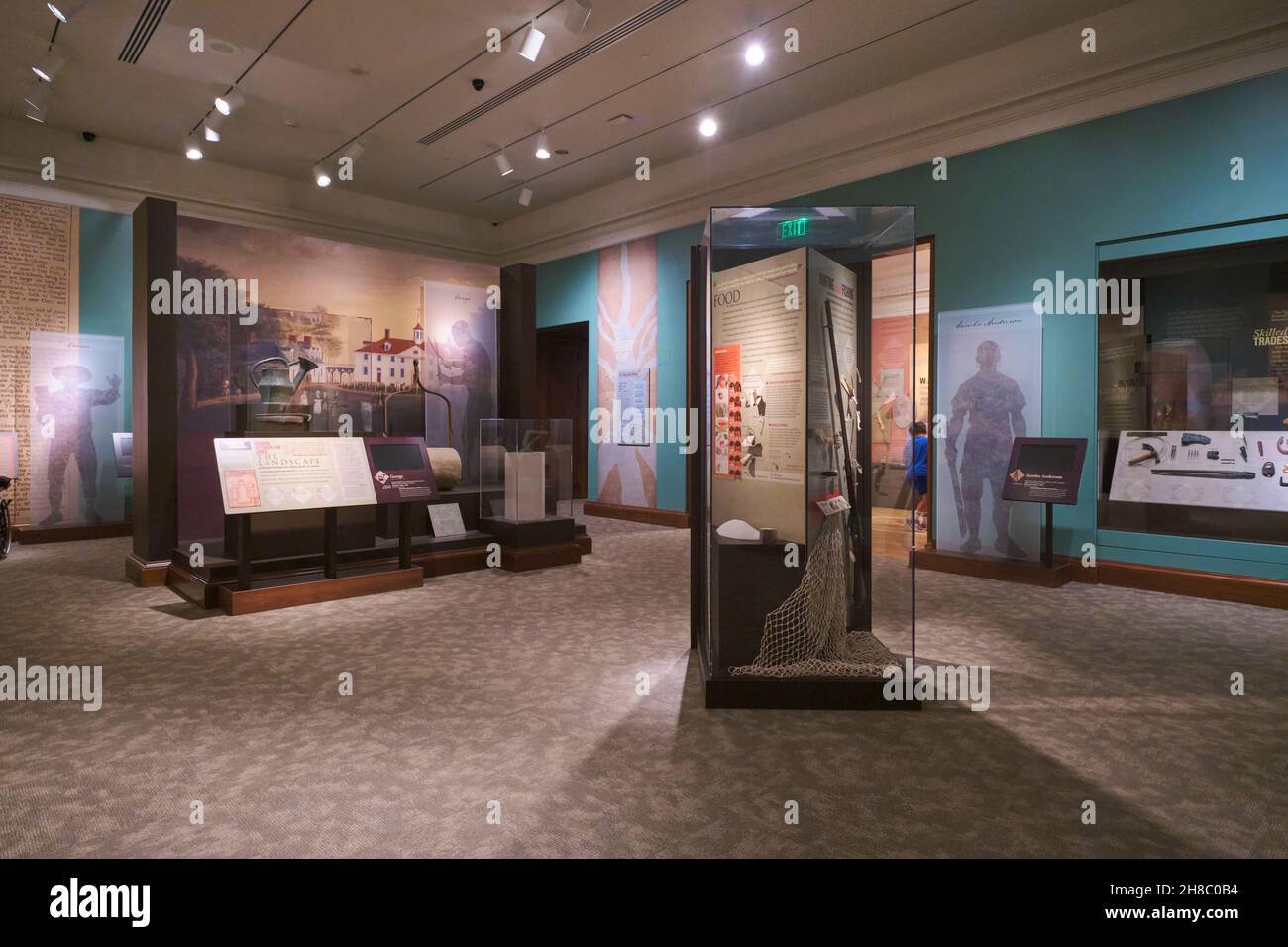 Exhibit, displays about daily life at the property. At President