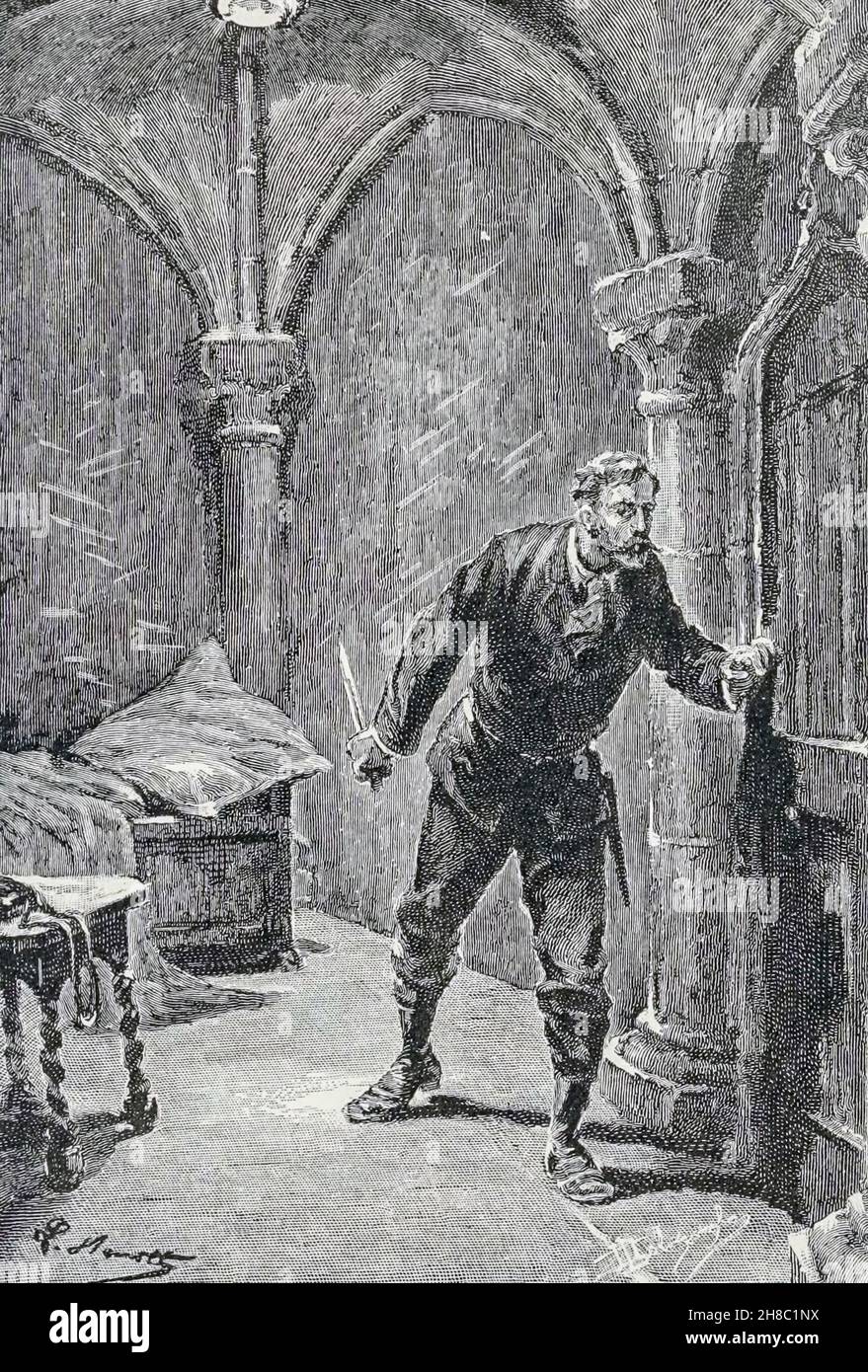 Franz did not move from ' The Carpathian Castle ' (or The castle of the Carpathians) by Jules, Verne, 1828-1905. May have been the inspiration for Dracula, Published in New York, by Merriam in 1894 In the village of Werst in the Carpathian mountains of Transylvania, some mysterious things are occurring and the villagers believe that Chort (the devil) occupies the castle. A visitor to the region, Count Franz de Telek, is intrigued by the stories and decides to go to the castle and investigate. He finds that the owner of the castle is Baron Rodolphe de Gortz, with whom he is acquainted; years ea Stock Photo