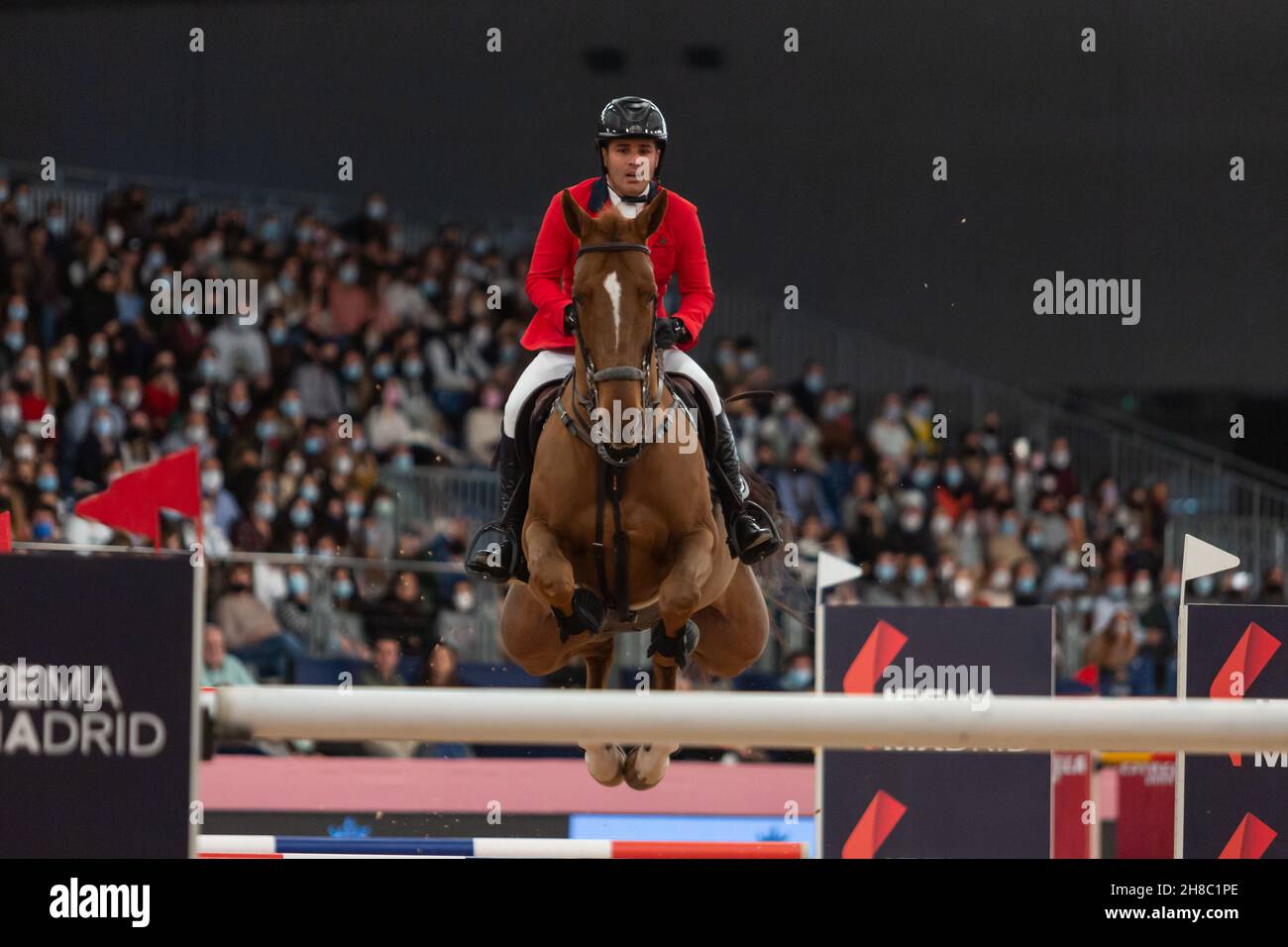 Madrid, Madrid, Spain. 28th Nov, 2021. Ismael Garcia Roque during FEI Dressage World Cup Short Grand Prix Grupo Eulen Trophy at Ifema Madrid Horse Week celebrated in Madrid. Nov 26th 2021 (Credit Image: © Juan Carlos GarcÃ-A Mate/Pacific Press via ZUMA Press Wire) Stock Photo