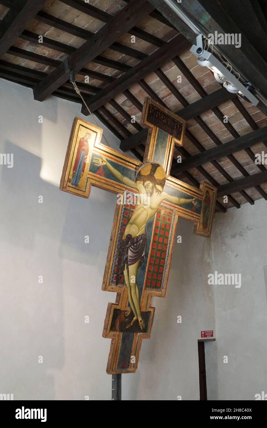 Rocca Flea fortress, Civic Museum, Crucified with the Virgin, John and ...