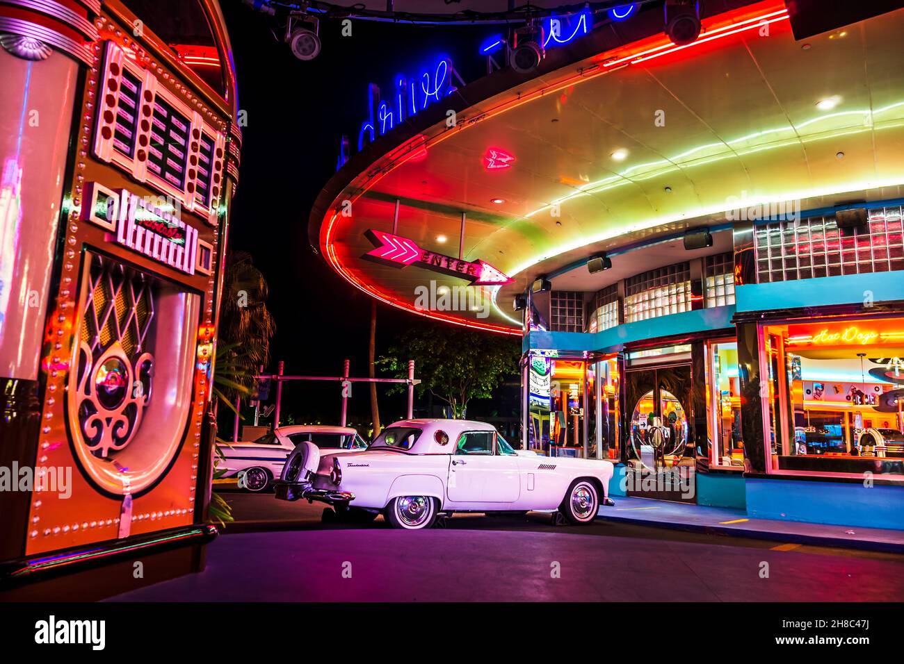 Mel S Drive In At Universal Studios Singapore Theme Park Located Within Resorts World Sentosa On Sentosa Island Singapore Stock Photo Alamy