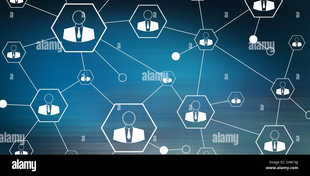 Illustration of a social network concept Stock Photo Alamy