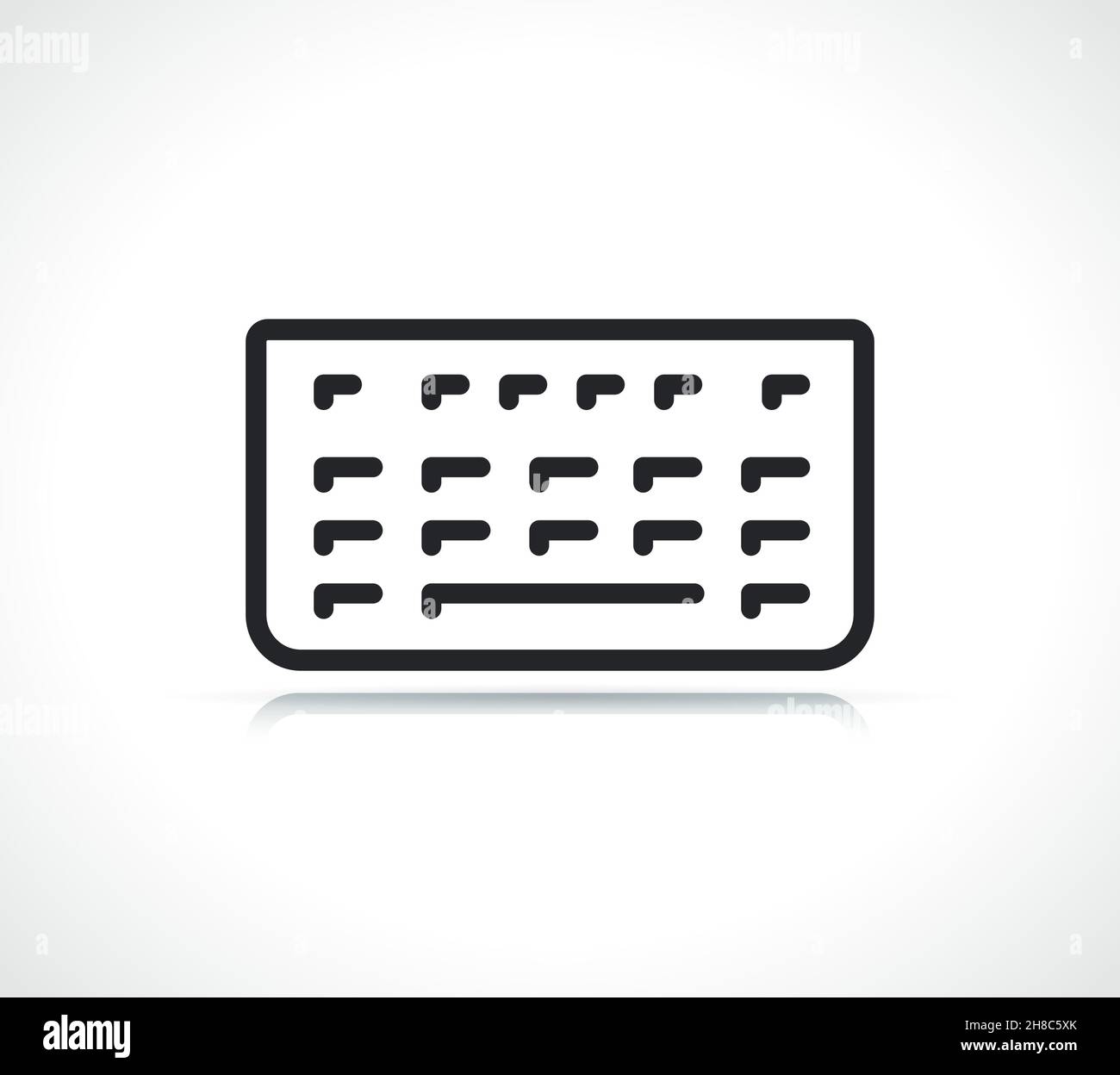 computer keyboard thin line icon isolated design Stock Vector