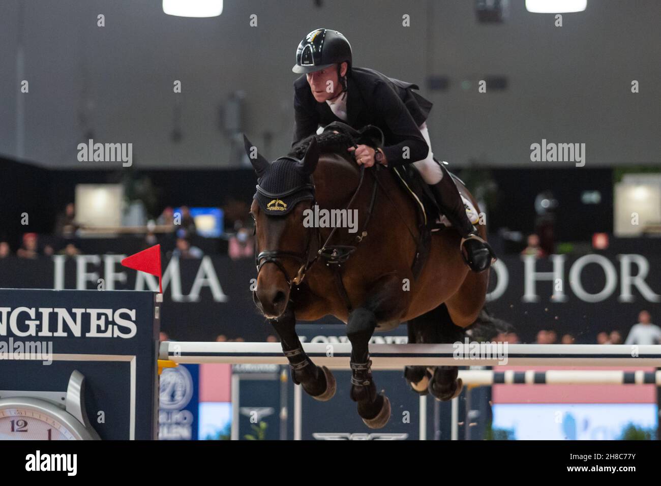 Madrid, Madrid, Spain. 28th Nov, 2021. Marcus Ehning during FEI Dressage World Cup Short Grand Prix Grupo Eulen Trophy at Ifema Madrid Horse Week celebrated in Madrid. Nov 26th 2021 (Credit Image: © Juan Carlos GarcÃ-A Mate/Pacific Press via ZUMA Press Wire) Stock Photo