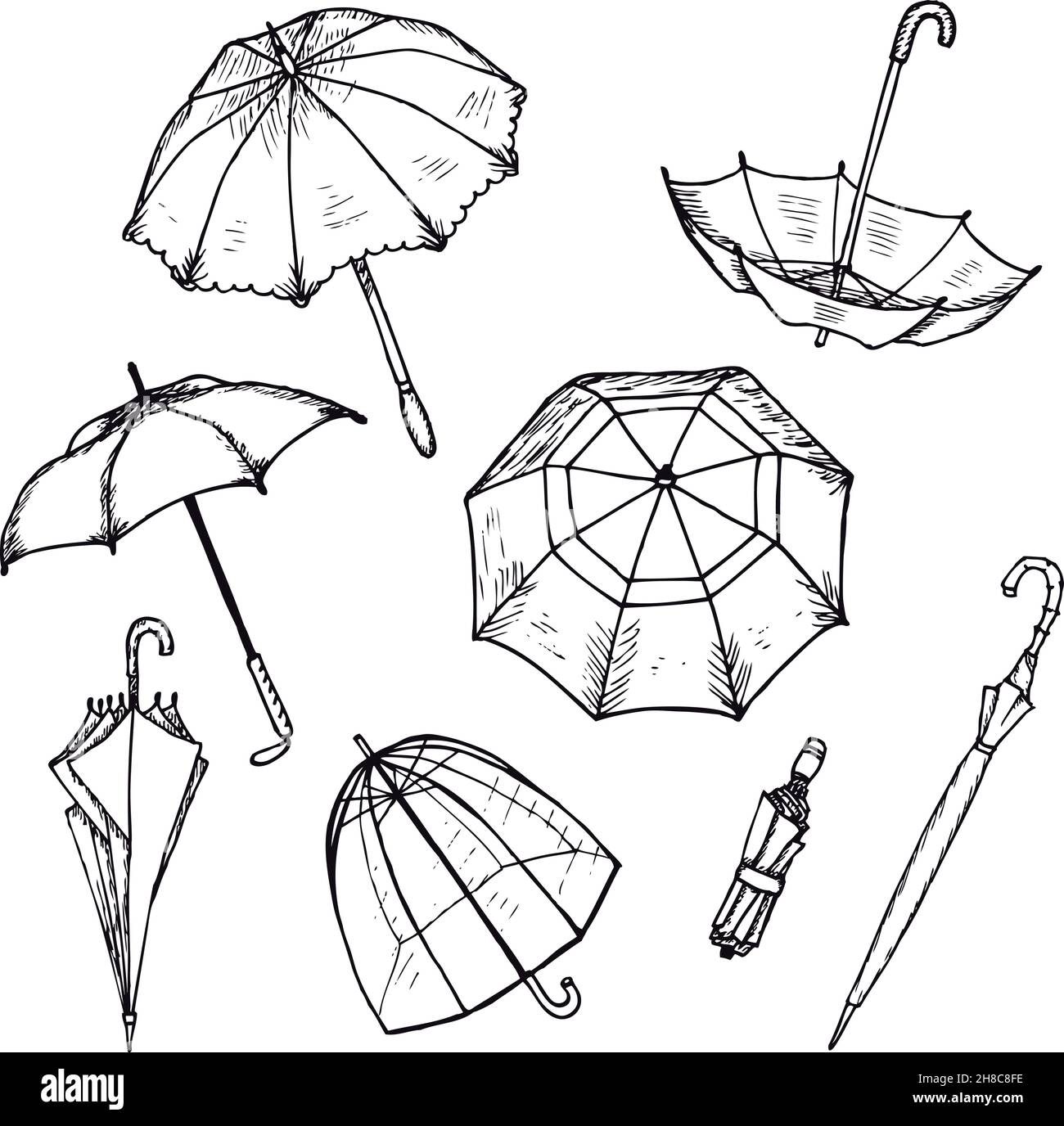 Umbrellas parasols Stock Vector Images Alamy