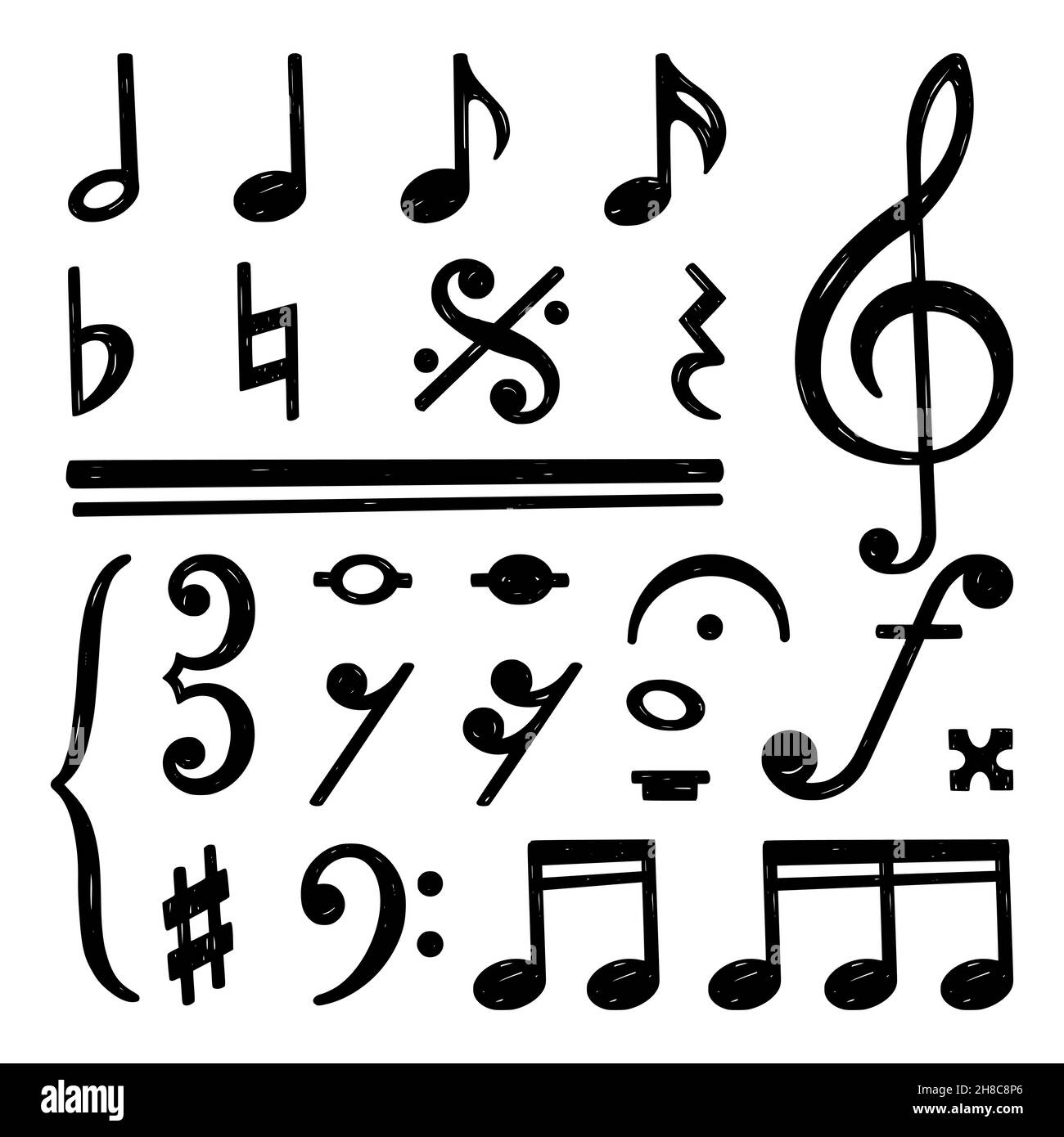 cool music note drawings