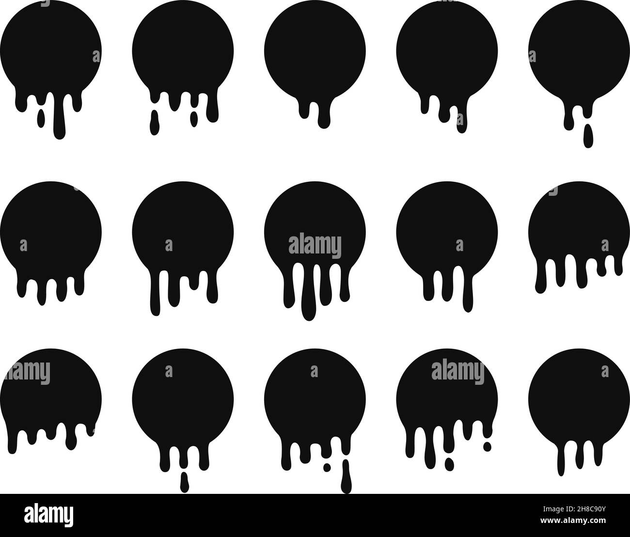 Sticky Drip Sticker Sticky blobs hi-res stock photography and images - Alamy
