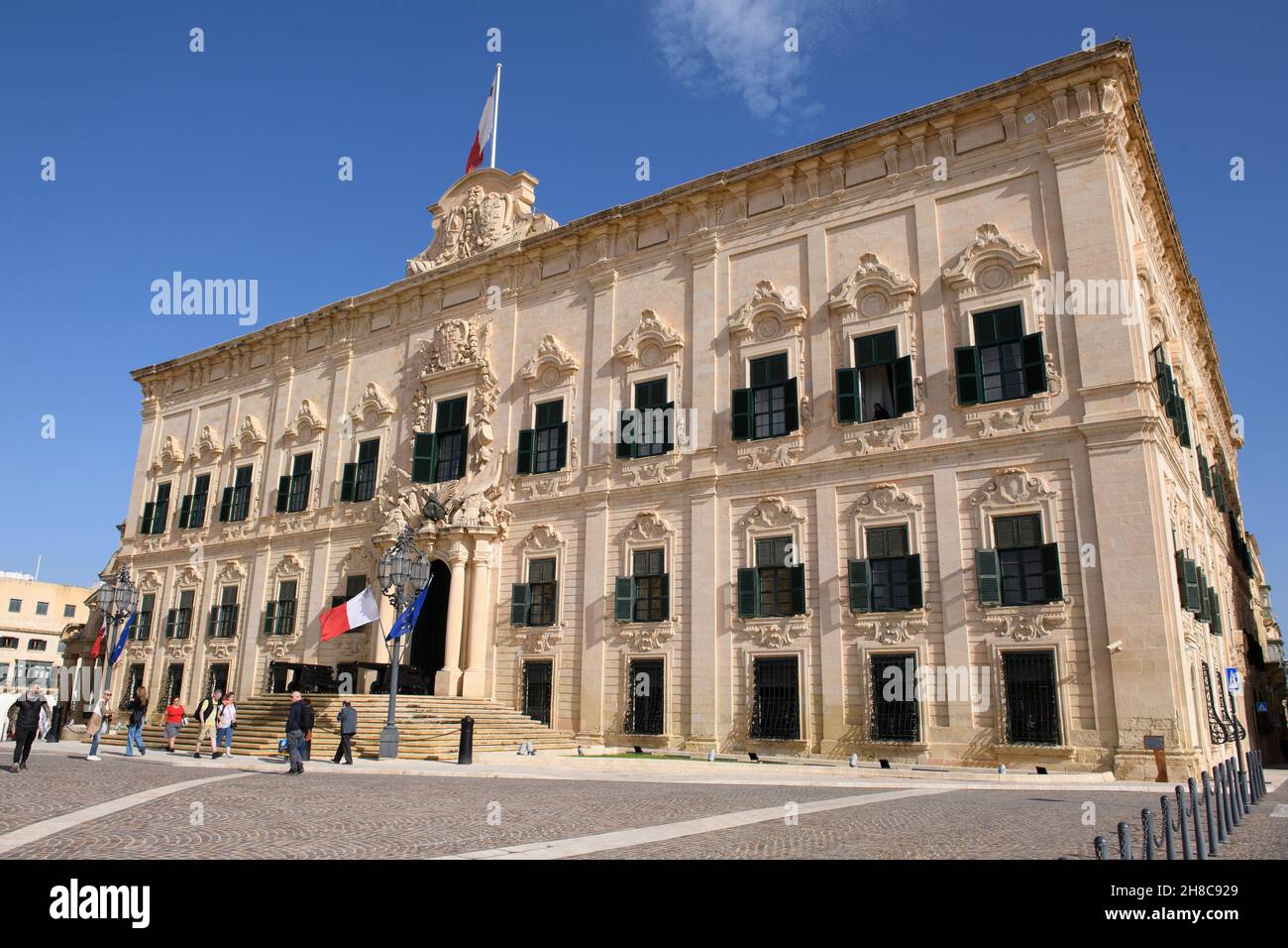 Amtssitz des Premierministers von Malta, Auberge de Castille, Valletta, Malta, Europa Stock Photo