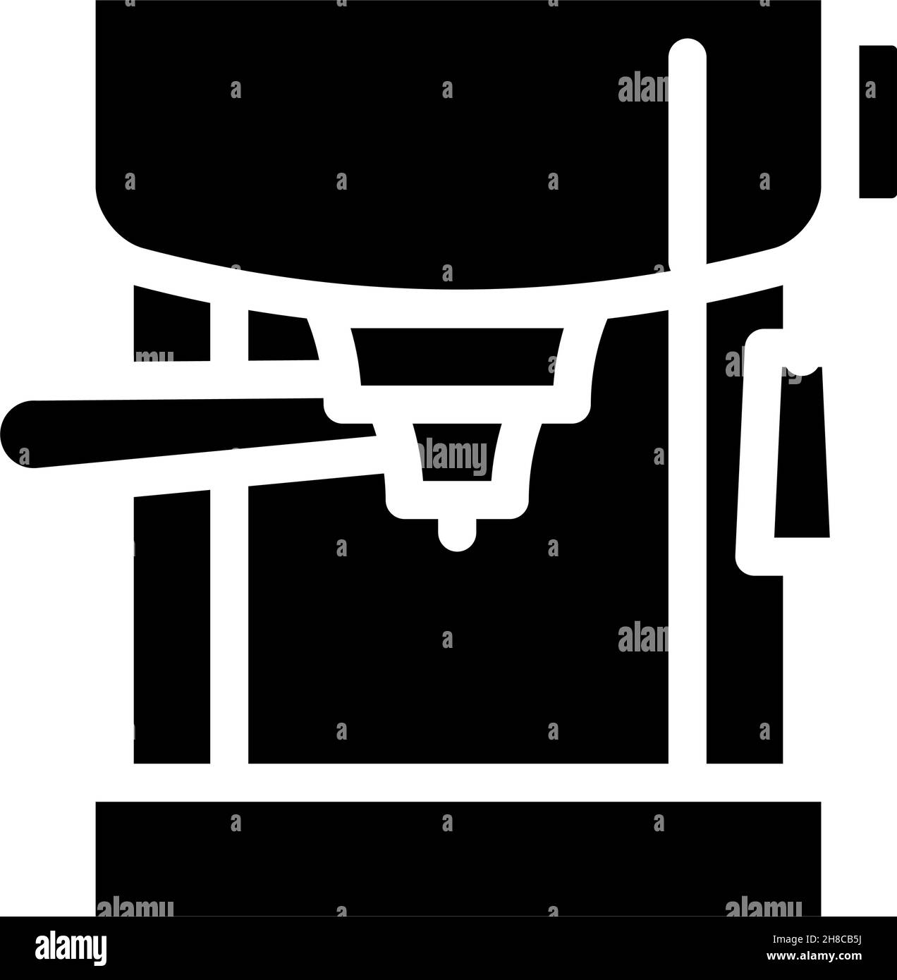 drip filtration coffee machine glyph icon vector illustration Stock ...