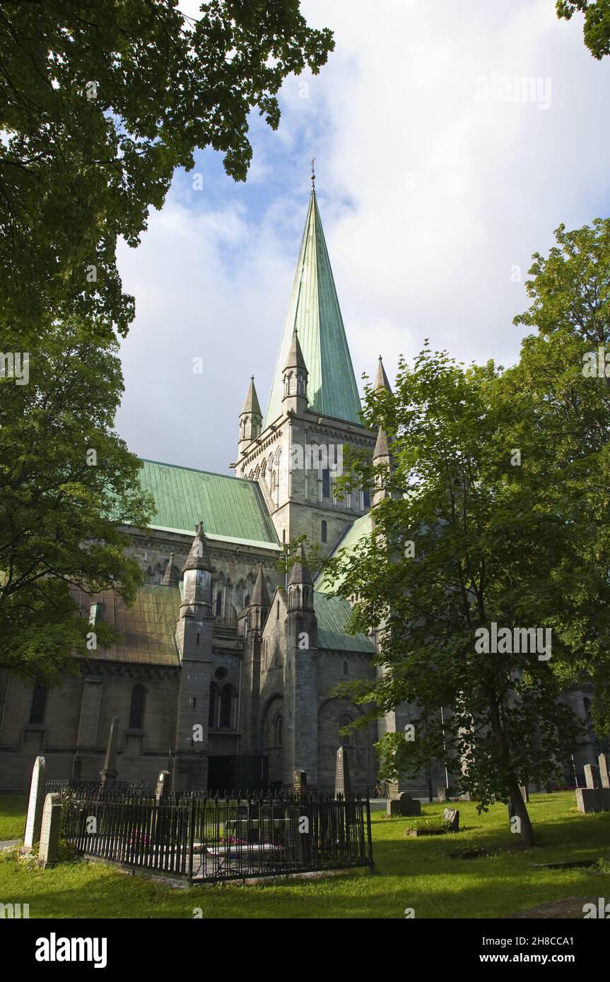 Nidaros Cathedral, Norway, Trondheim Stock Photo