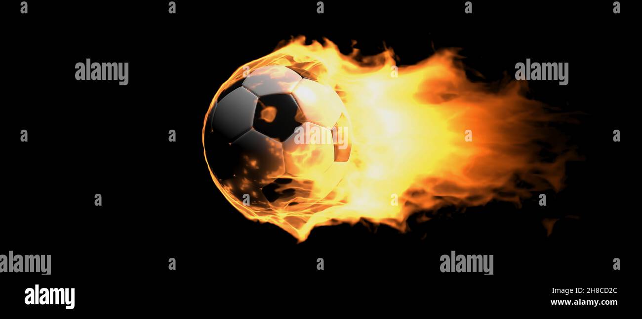 Football ball flame hi-res stock photography and images - Alamy