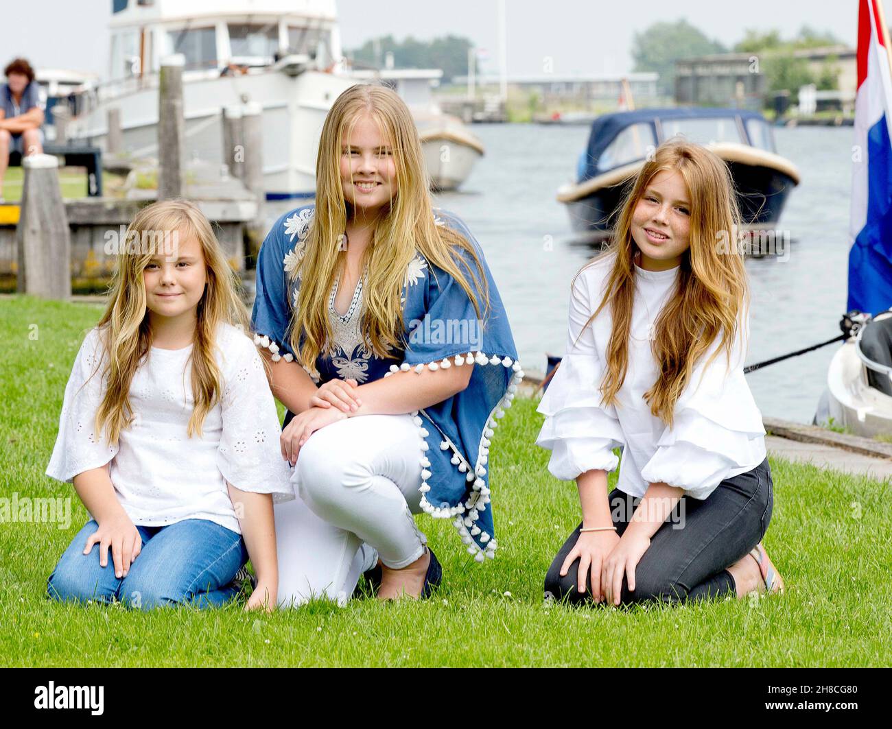 Princess Amalia, Princess Ariane and Princess Alexia of the Netherlands ...