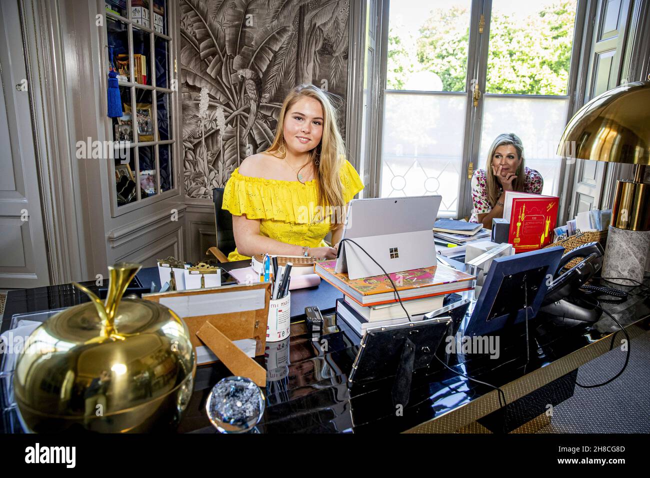 Videocalls from the office at the Palace Queen Maxima and Princess ...