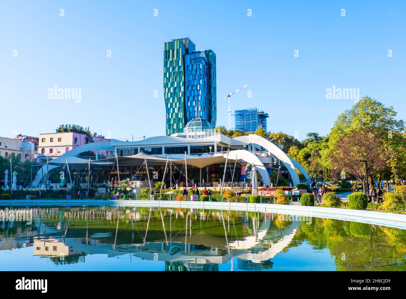 Taiwan pool and complex, Parku Rinia, Youth park, Tirana, Albania Stock Photo