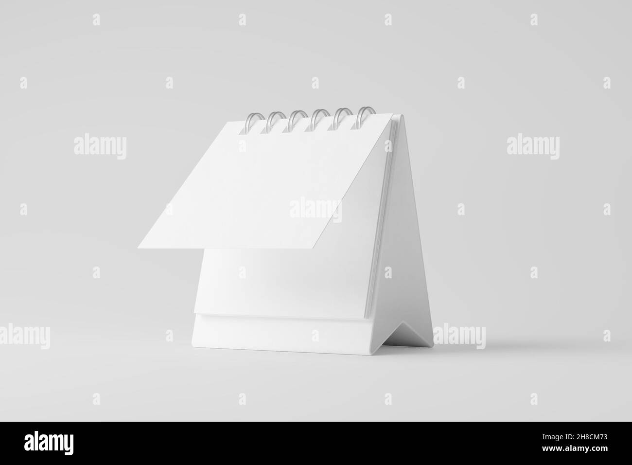 Mini Desk Calendar White Blank 3D Rendering Mockup Stock Photo - Alamy