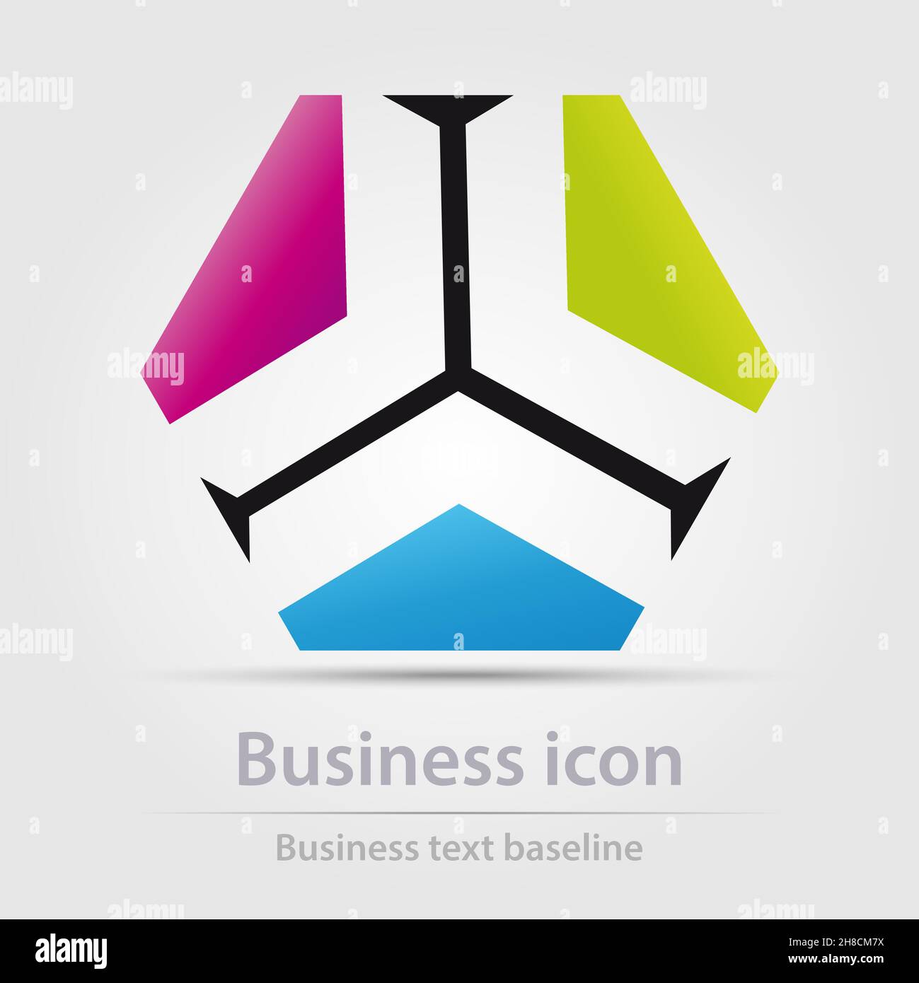 Originally designed color abstract vector business icon for creative design tasks Stock Vector