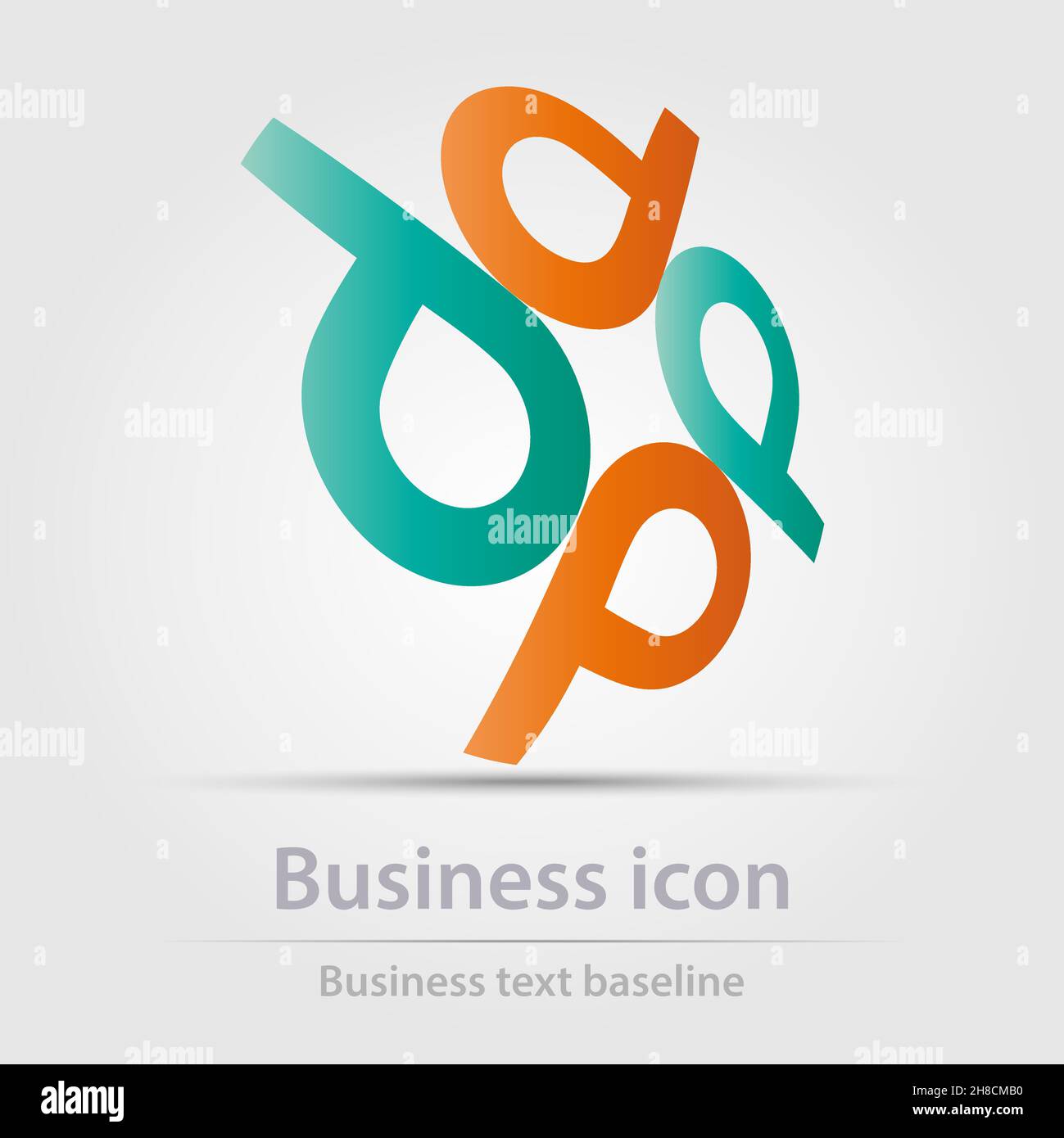Originally designed color abstract vector business icon for creative design tasks Stock Vector