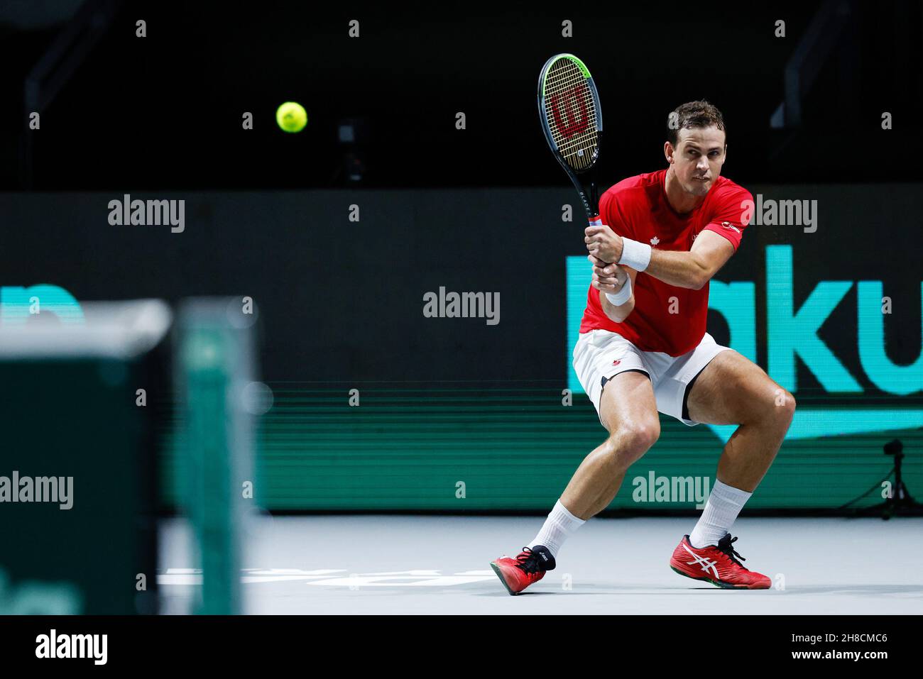 Vasek Pospisil of Canada during the Davis Cup 2021, Group B tennis match between Canada and Kazakhstan on November 28, 2021 at Madrid Arena in Madrid, Spain - Photo: Oscar Barroso/DPPI/LiveMedia Stock Photo